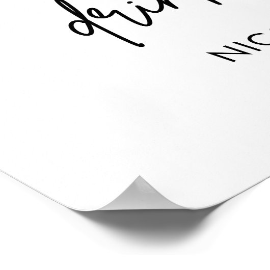 Uitprintbaar trouwfeest hond open bar drankjes bor poster (Hoek)