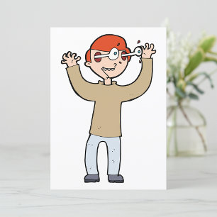 Uitpuilende Ogen Cartoon Personage Kaart