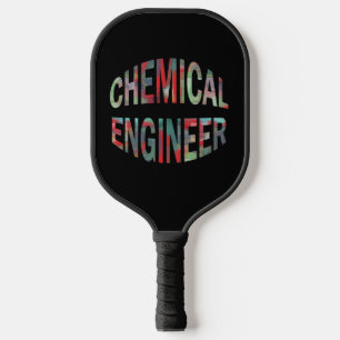 Uitpuilende tekst voor chemische ingenieur pickleball paddle