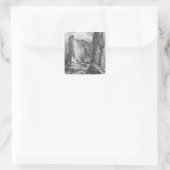 Uitputting Vierkante Sticker (Tas)