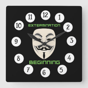 UITROEIING BEGINT VIERKANTE KLOK