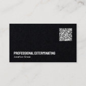 Uitroeiingsongedierte aangepaste QR Visitekaartje (Achterkant)