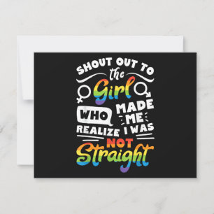 Uitroep naar de meisjes lesbische trots LGBT T-shi Save The Date