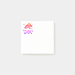 Uitroep voor gezondheidswerkers post-it® notes