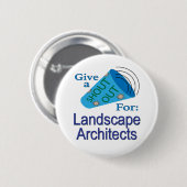 Uitroep voor landschapsarchitecten ronde button 5,7 cm (Voorkant /achterkant)