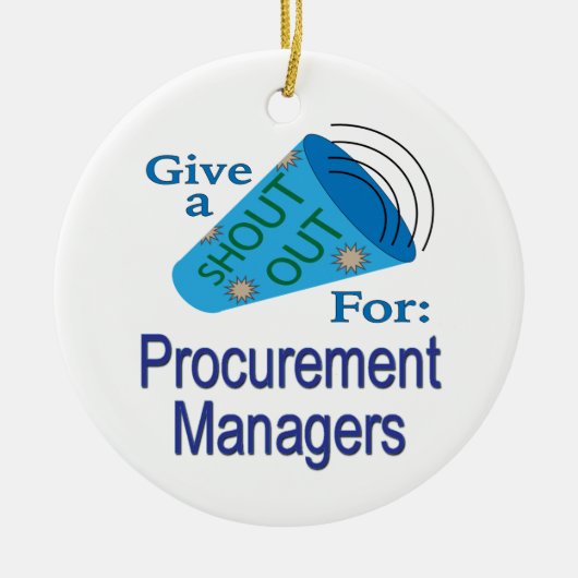 Uitroep voor Procurement Managers Keramisch Ornament (Voorkant)