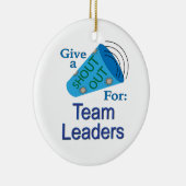 Uitroep voor teamleiders keramisch ornament (Rechts)
