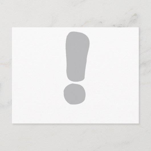 Uitroepteken! Briefkaart (Voorkant)