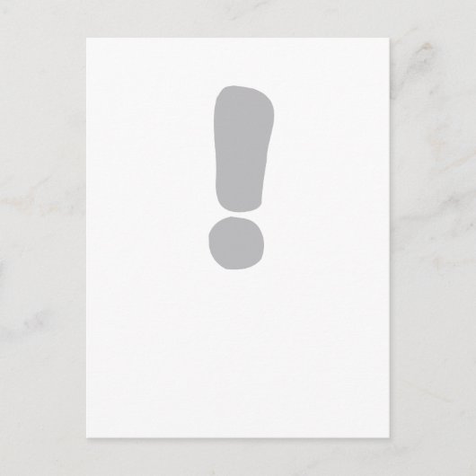 Uitroepteken! Briefkaart (Voorkant)