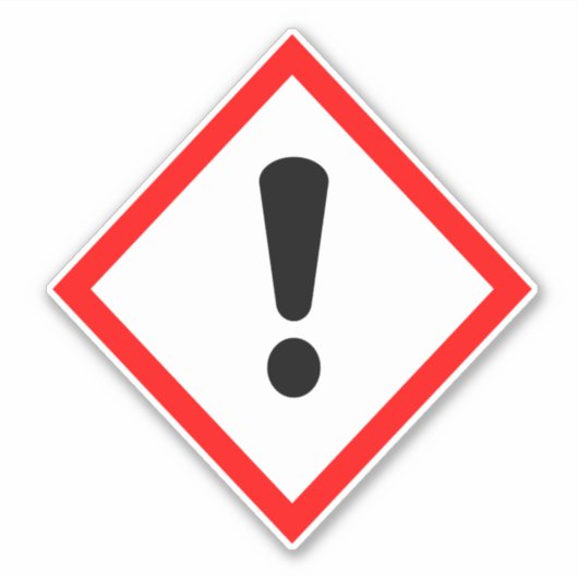 Uitroepteken - GHS-label Sticker (Voorkant)
