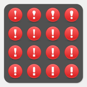 Uitroepteken pictogrammen Stickers