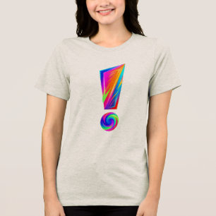 Uitroepteken Voor Vraagteken Achter Grafisch T-shi Tri-Blend Shirt