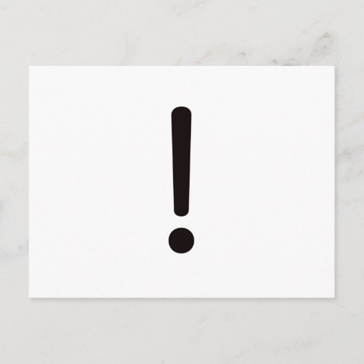 Uitroepteken! Zwart Rood Briefkaart (Voorkant)