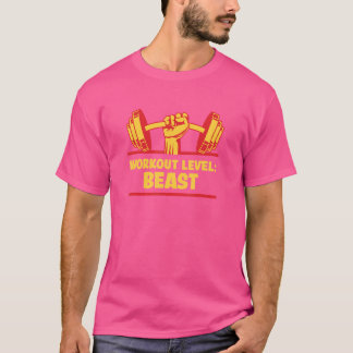 Uitrolniveau Beast Gym Humor oefent fitness me uit T-shirt