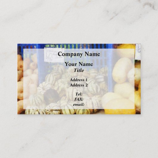 Uitslag op de Farmer-markt Visitekaartje (Voorkant)