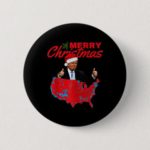 Uitslag presidentsverkiezingen Trump kaart Grappig Ronde Button 5,7 Cm