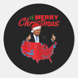 Uitslag presidentsverkiezingen Trump kaart Grappig Ronde Sticker