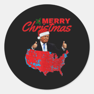 Uitslag presidentsverkiezingen Trump kaart Grappig Ronde Sticker