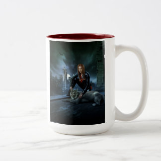 uitsluitend: Bite me Tweekleurige Koffiemok