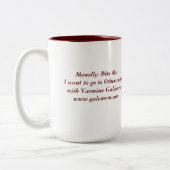 uitsluitend: Bite me Tweekleurige Koffiemok (Links)