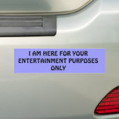 Uitsluitend Bumpersticker voor entertainmentdoelei (Op auto)