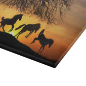 Uitsluitend land voor paarden snijplank (Hoek)