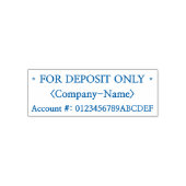 "UITSLUITEND VOOR DEPOSITIE" en Rubberstempel Zelfinktende Stempel (Design)