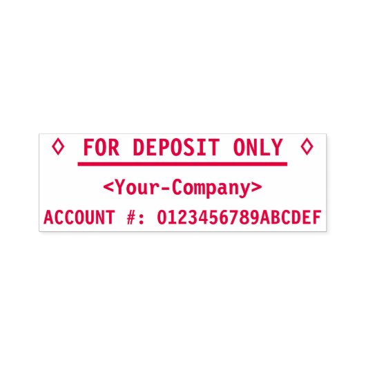 "UITSLUITEND VOOR DEPOSITIE" met de naam Rubberste Zelfinktende Stempel (Design)