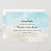 Uitsluitend waterverf Beach Weddenschap Kaart (Voorkant / Achterkant)