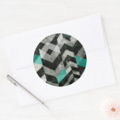 Uitsluiting Chevron II Ronde Sticker (Envelop)