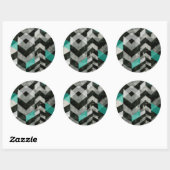 Uitsluiting Chevron II Ronde Sticker (Vel)