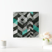 Uitsluiting Chevron II Vierkante Klok (Huis)