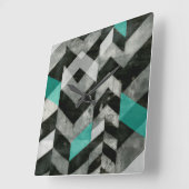 Uitsluiting Chevron II Vierkante Klok (Hoek)