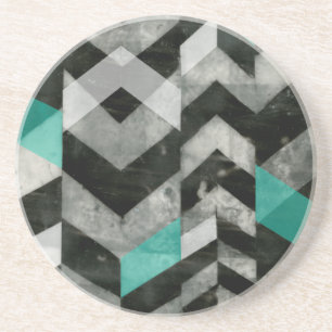 Uitsluiting Chevron II Zandsteen Onderzetter