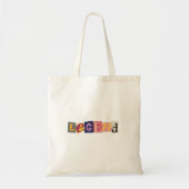 Uitsnijdbrief Legend Canvas tas (Voorkant)