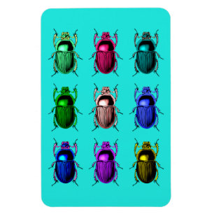 Uitsnijden: Colorful Beetle Bugs Magneet