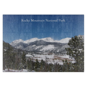 Uitsnijdplaat van het nationale park Rocky Mountai Snijplank