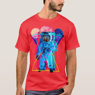 Uitsparende Astronaut Buitenspatie T-shirt