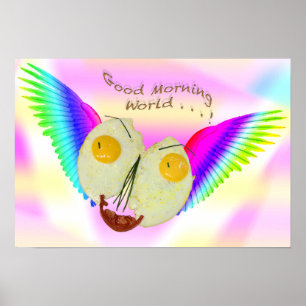 UITSPLITSING VAN HET GEZICHT VAN DE EGG DIE MET RA POSTER