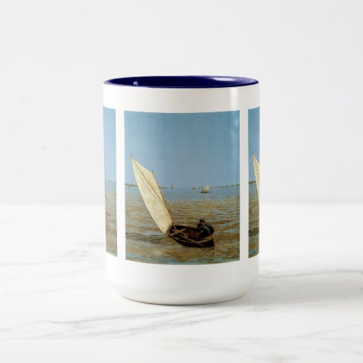 Uitspringen na regen tweekleurige koffiemok (Center)