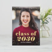 Uitstekend Afstuderen bewerkbare kleuren Kaart (Staand voorkant)