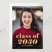 Uitstekend Afstuderen bewerkbare kleuren Kaart (Voorkant / Achterkant)