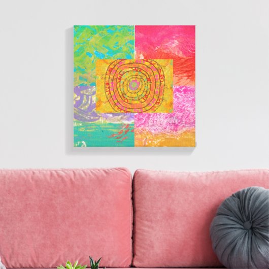Uitstekend Aztec-ontwerp Canvas Afdruk (Insitu (Woonkamer))