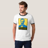 Uitstekend (geel/blauw) t-shirt (Voorkant volledig)