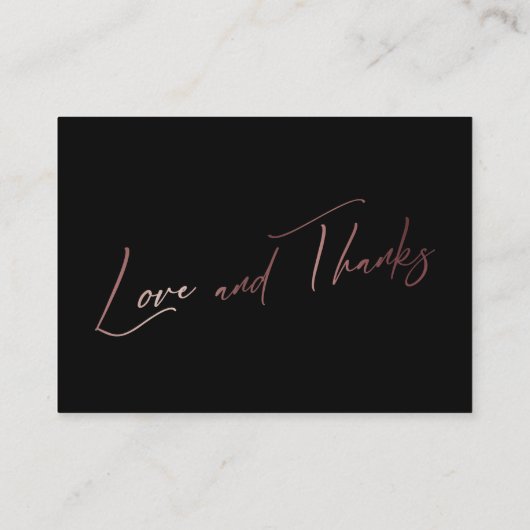 Uitstekend modern Roos Gold Handwriting Informatiekaartje (Achterkant)