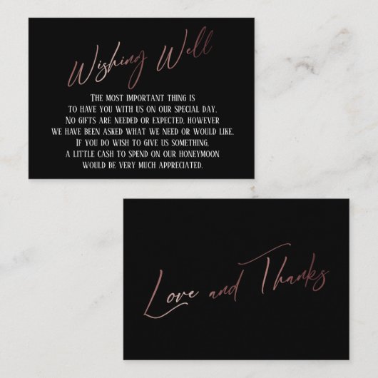 Uitstekend modern Roos Gold Handwriting Informatiekaartje (Voorkant / Achterkant)