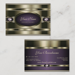 Uitstekend Paars en Chrome met Faux Diamonds Visitekaartje