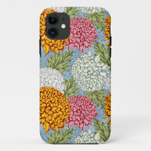 Uitstekend patroon met chrysanten iPhone 11 hoesje