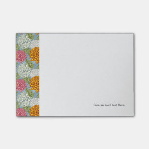 Uitstekend patroon met chrysanten post-it® notes