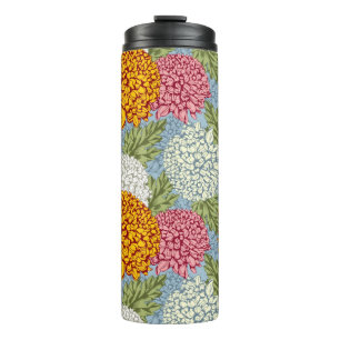 Uitstekend patroon met chrysanten thermosbeker
